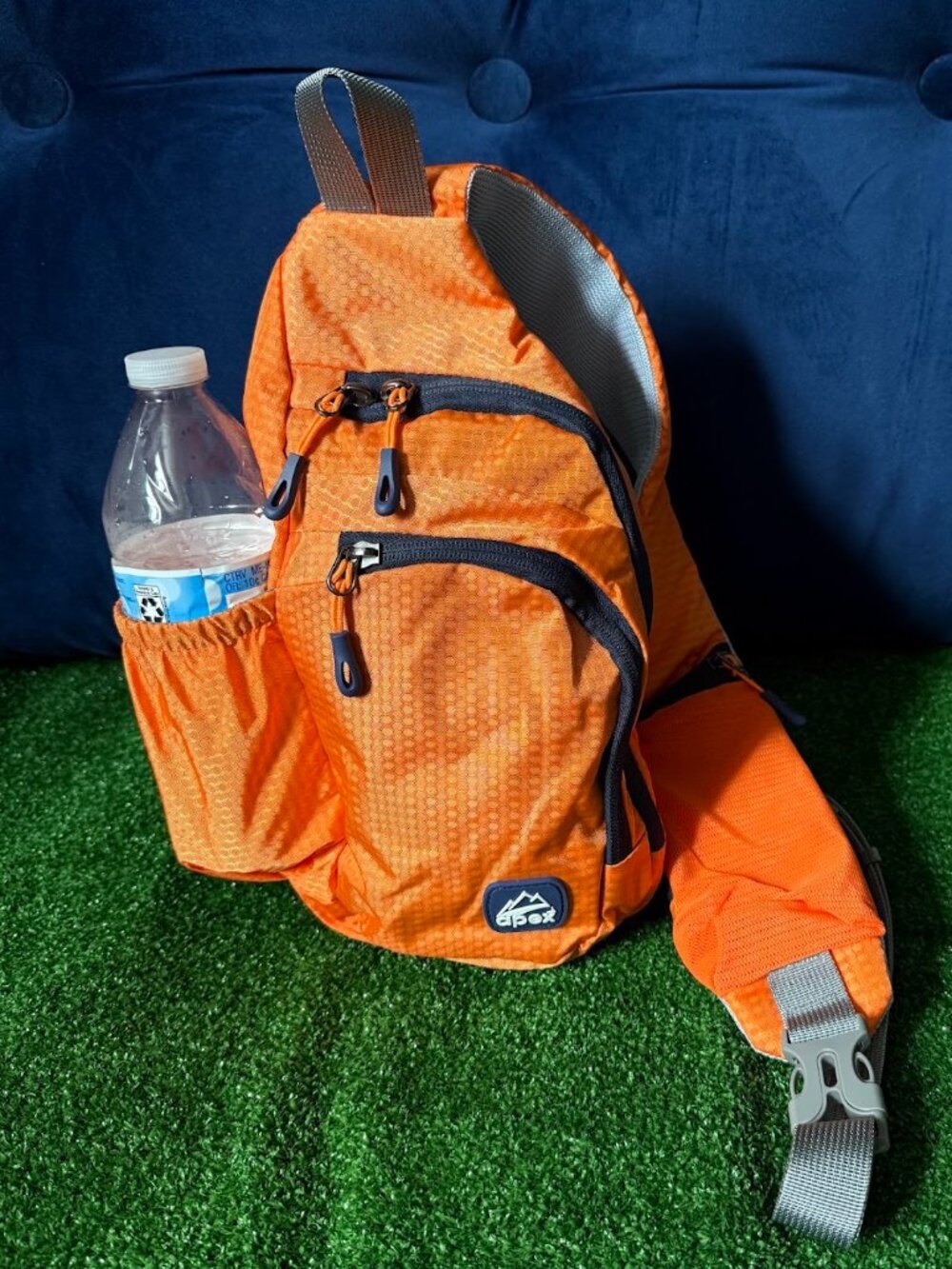Apex Orange Ripstop Crossbody Bag Outdoor Hiking Camping Travel Sling Pack